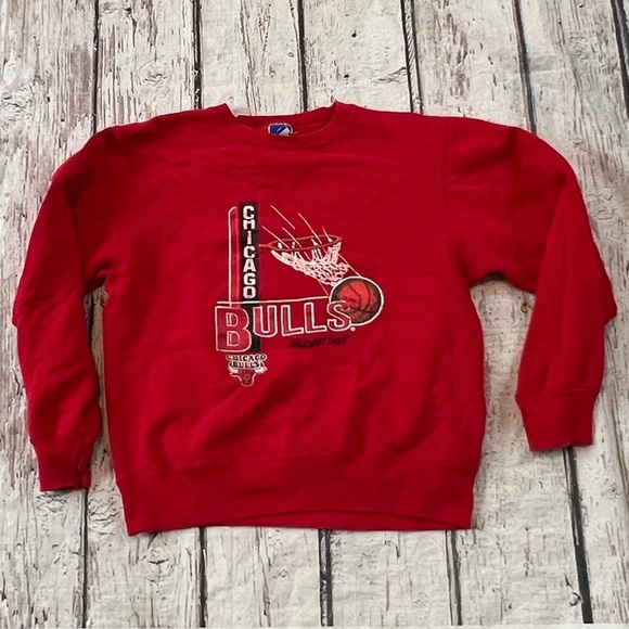 Vintage 1980 Chicago Bulls NBA Basketball Champion Crewneck 80s Sweatshirt - Picture 1 of 7